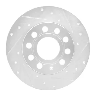 R1 Concepts EDZ-74027R Brake Rotor Drilled and Slotted Silver